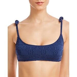 Aqua Navy Textured Bandeau Intimates